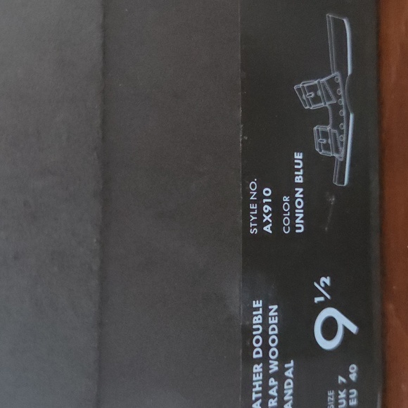 JCrew Women's Double Strap Blue Leather Clog Sandals Size 9.5 Used Once - Picture 2 of 6